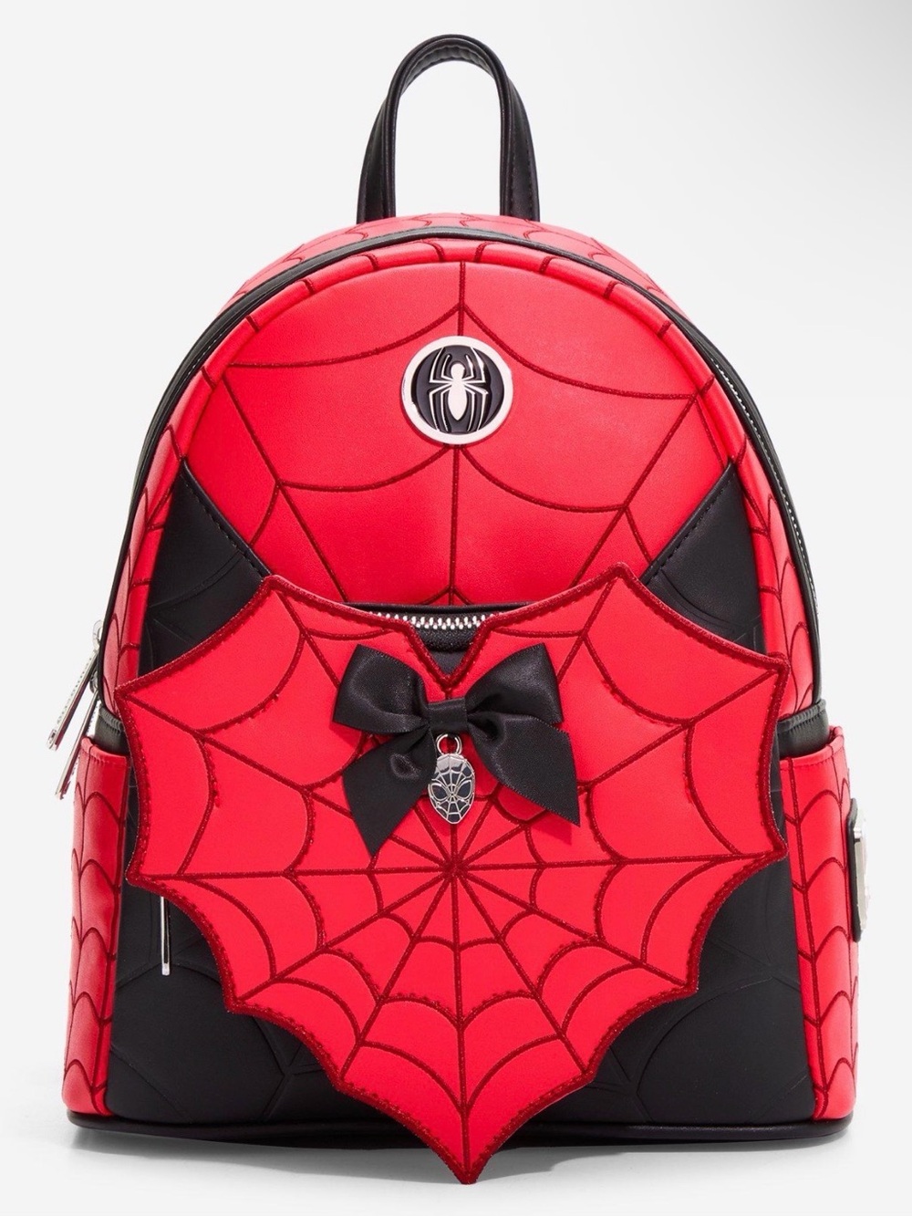 New Loungefly Marvel Spider-Man Web Heart Mini Backpack